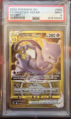 Pokémon GO MEWTWO VSTAR Gold Secret Rare Full Art 086/078 NM+ TCG Holo