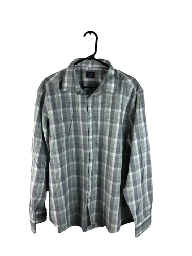 UNTUCKit Dress Shirt Mens 2XL XXL Gray Plaid Wrinkle Free Button Up - Afbeelding 1 van 3