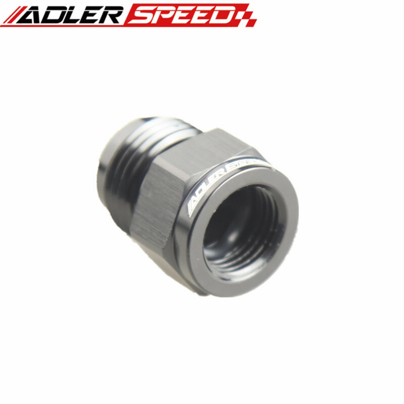 AN6 Female To AN8 Male Black Flare Expander Adapter – Aluminum Universal Fit