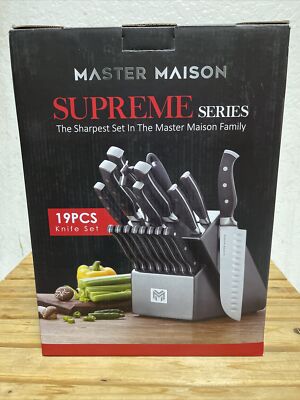 Master Maison Supreme Series 19 Piece Knives Set Cutlery Crafted Sharpest Set