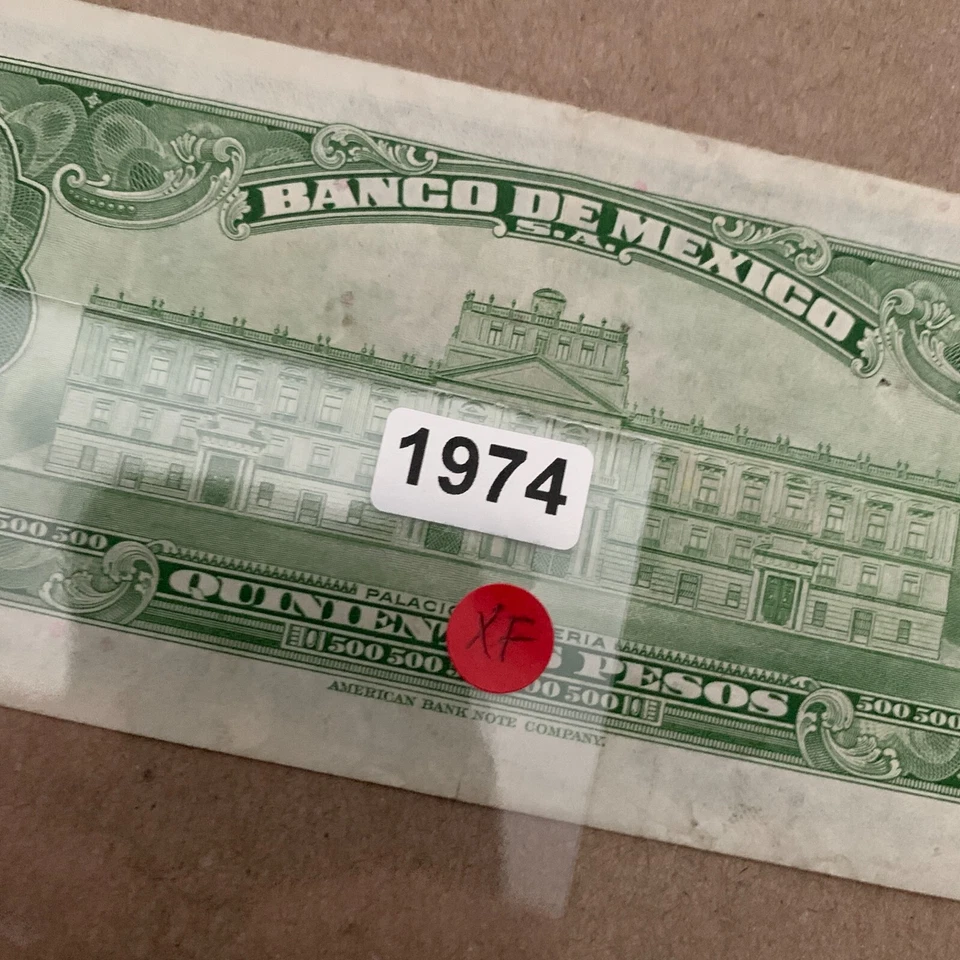 🇲🇽 Mexico 500 Pesos Banknote 1973 XF Mexican Currency Paper Money American BC - Image 4 of 4