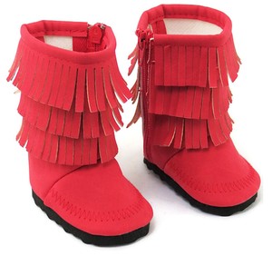 red moccasin boots