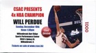 WILL PERDUE Chicago Bulls 3x NBA Champs Signed Photo in action COA — photo 3