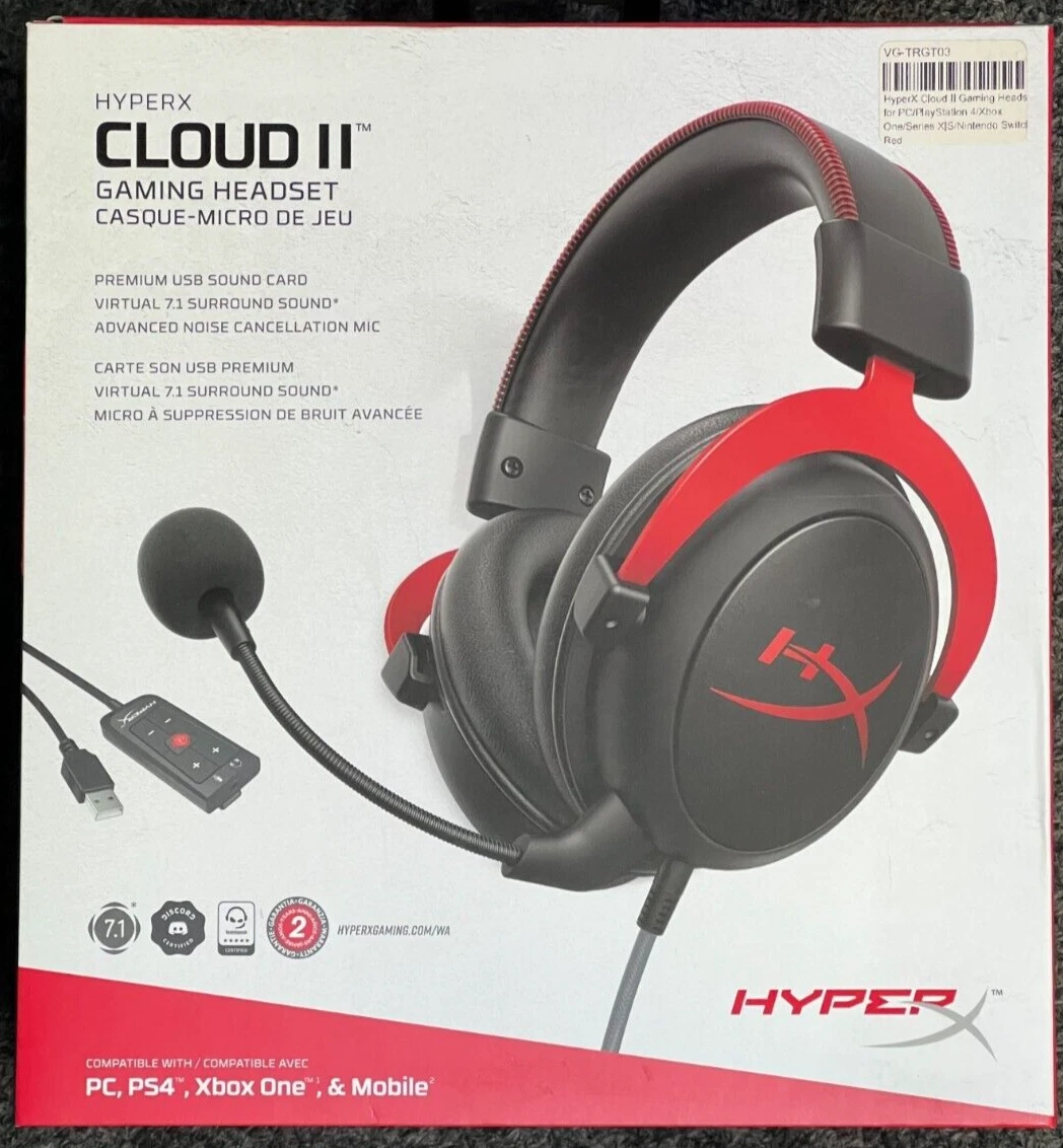 HYPERX Cloud II Gaming Headset for PC PS4 5 Xbox One Nintendo