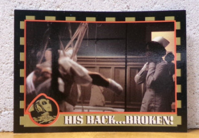 VINTAGE COOL THE ROCKETEER MOVIE TRADING CARD HIS BACK... BROKEN!