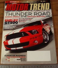2006.MOTOR TREND.SHELBY GT 500 Mustang Road TEST.FERRARI 599 GTB.GT3.Murcielago