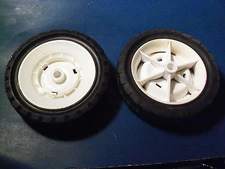 NEW 7" PLASTIC LAWNMOWERS TILLERS SNOW BLOWERS WHEELS FITS MANY BRANDS 2 PACK