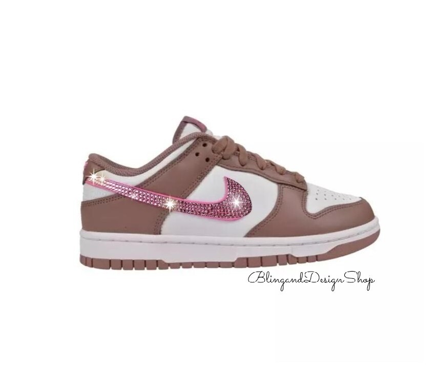 nike dunk brown bling