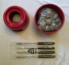 VonShef Cast Ion Fondue Set, with 4 Forks