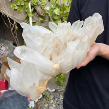 9400g Natural White Clear Quartz Crystal Cluster Raw Healing Specimen