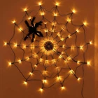 LED Light Halloween Decoration Giant Spider Web Party Props Decor Outdoor Fancy