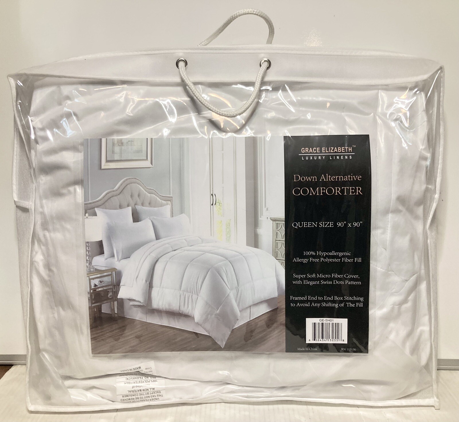 Grace Elizabeth Luxury Linens Queen Down Alternative Comforter Swiss