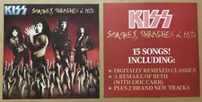 KISS Rare VINTAGE 1988 DOUBLE SIDED PROMO POSTER FLAT 4 Hits CD Gene Simmons USA
