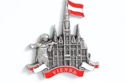 DESIGNO 3D -VIENNA - AUSTRIA - Souvenir Fridge Magnet Kitchen Decor Holiday Gift -Metal