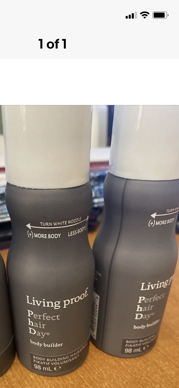 2X Living Proof Body Builder Volume Spray Travel Size 2.8 oz