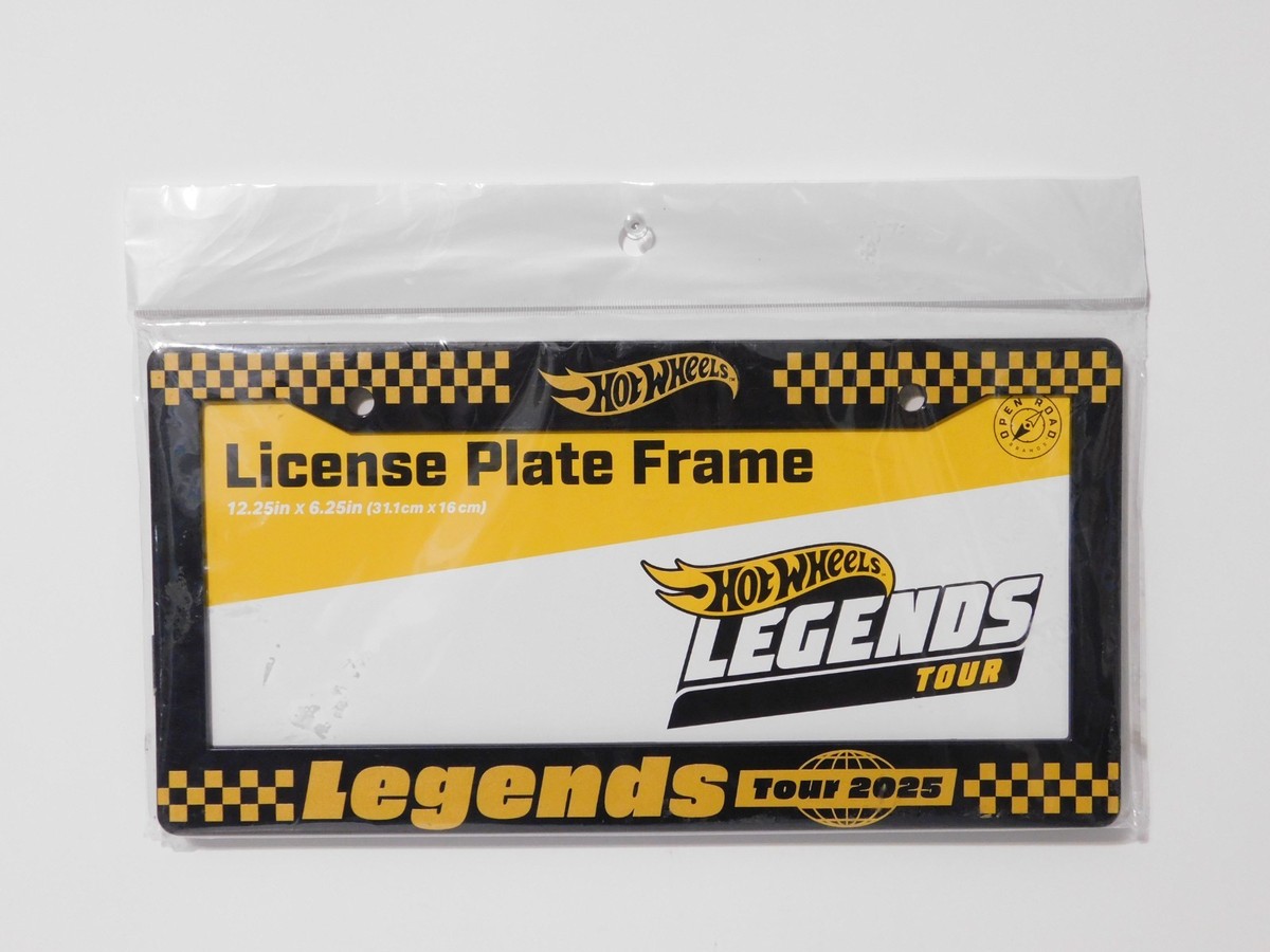 Hot Wheels Legends Tour 2025 License Plate Frame – Official Open