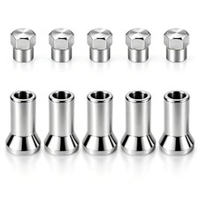 5 Sets TR414AC Chrome Valve Stem Caps Kit,Chrome Tire Valve Caps for Car Tire