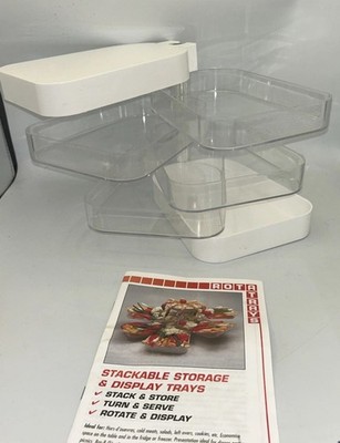Stack 'n Serve Rota-Tray Serve Set Rotate & Display Trays - New - No Box