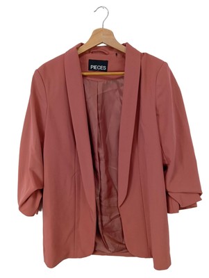 PIECES Long-Blazer Damen Blazer Gr. DE 40 pink Casual-Look