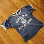 Vintage 70s Champion UNC Northern Colorado T Shirt Mens S/M Ringer Made In USA