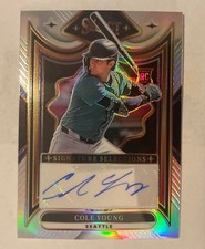 Cole Young RC Auto 2025 Panini Select Silver Prizm Auto #SS-CY Mariners Rookie