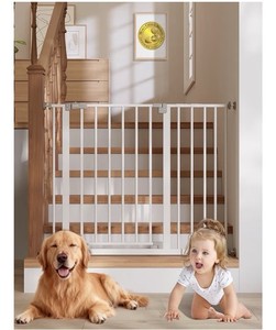 InnoTruth 28.9-42.1 Wide Baby Gate for Stairs, 30 Tall Dog Gates Doorways White