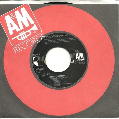 Janet Jackson-Let's Wait Awhile-45 RPM-7''-soul-A&M 2906-vinyl-record-NM