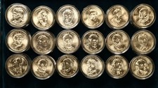 Mixed Lot of 24 Uncirculated Presidential Dollars in Tubes of 12 $288 Face Value