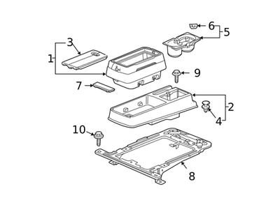 Genuine Honda Element OEM 09-11 Center Console Cooler Only for