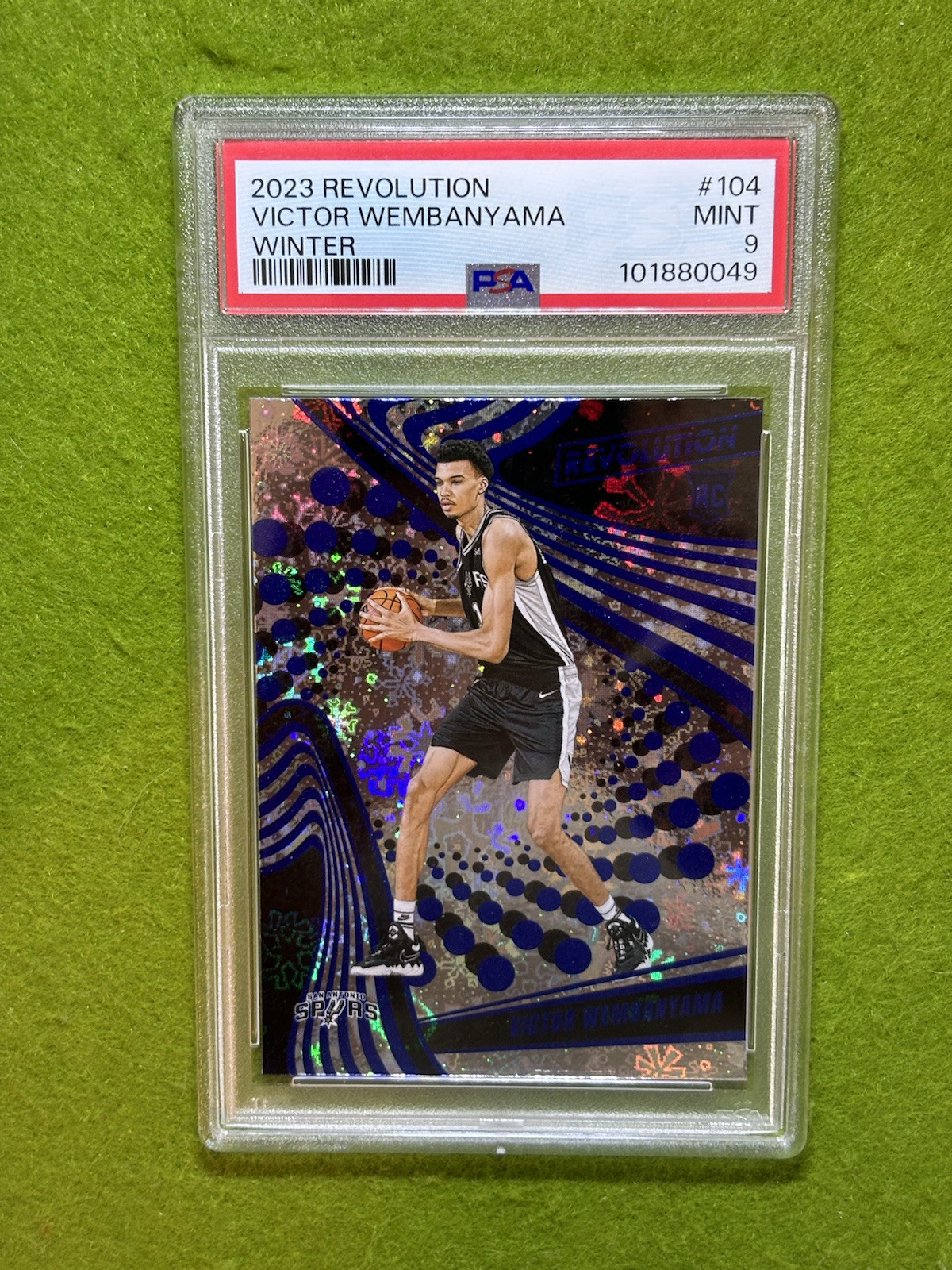 Victor Wembanyama SILVER PRIZM ROOKIE CARD WINTER SNOW PSA 9 RC  2023 Revolution view 16