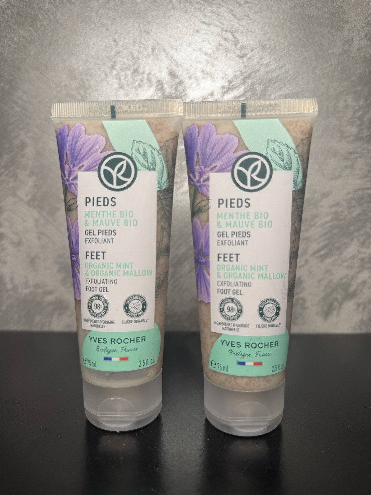 2 x Yves Rocher Exfoliating Foot Gel  75ml