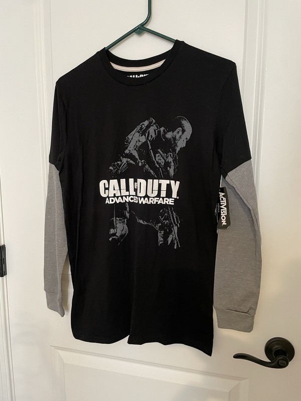 Call of Duty Shirt Mens Small Black Gray Graphic Video Games Advance Warfare NWT