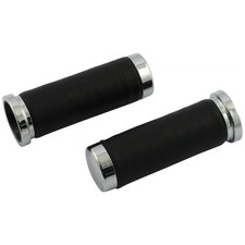 Black & Chrome Grips - Fit: Suzuki VL 1500 T / C90 T / Intruder / BOSS: M130913