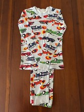 Hanna Andersson Long Sleeve Pajamas Race Cars Hot Wheels Size 150 US 12