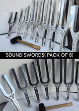 (CHAKRA) Frequencies  SOUND HEALING TUNING FORK (SET OF 8 )VERY BIG GIANT FORKS