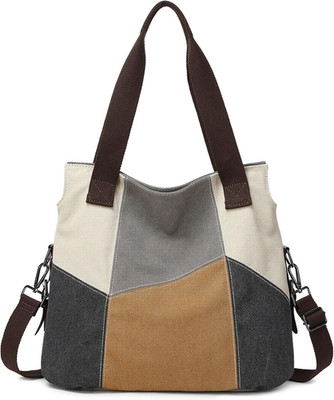 Damen Handtasche Canvas Tasche Casual Schultertasche Umhängetaschen Retro Hobo G