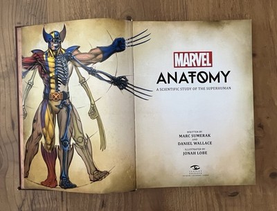 MARVEL ANATOMY A Scientific Study of the Superhuman Hardcover Nicely Detailed