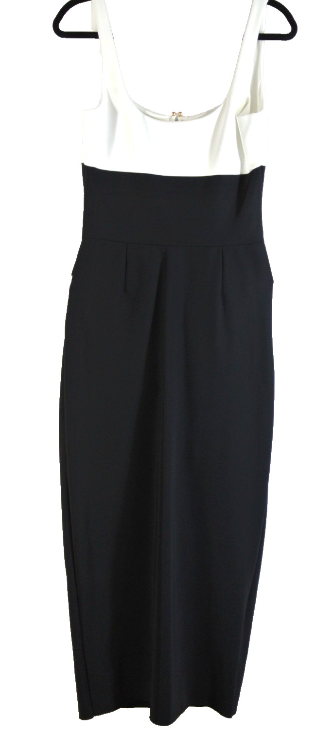 New, Chiara Boni La Petite Robe Shohey Two-Tone Midi-Dress Size 44 #MD1073