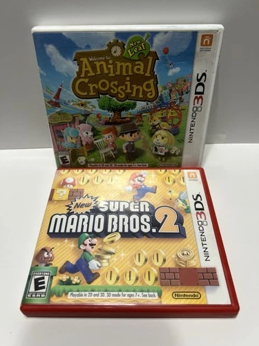 New Super Mario Bros. 2 And Animal Crossing New Leaf. Bundle. Nintendo 3ds.