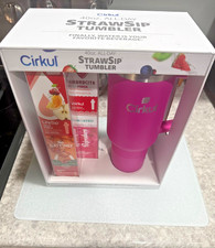 Cirkul 40 oz Strawsip Tumbler  NEW BOX  Pink w/4 cartridges