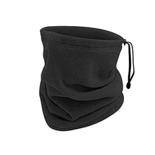 Fleece Neck Warmer Winter Neck Gaiter Ski Tube Scarf Cold Weather Face Black