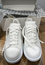 Alexander McQueen Larry Leather Sneaker White/Black Size 12 / 45