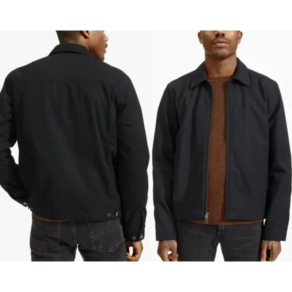 Chaqueta Everlane The Filled de Lona con Cremallera Negra, Para Hombre Talla Mediana Foto 3 de 4