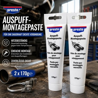 Auspuff Montagepaste Presto 2x170g Auspuffpaste Dichtmasse hitzebeständig