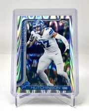 AIDAN HUTCHINSON 2025 TOPPS CHROME RAYWAVE REFRACTOR LIONS