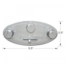 VINTAGE AIR Gen II Streamline ProLine™ Oval Control Panel with Polished Finish