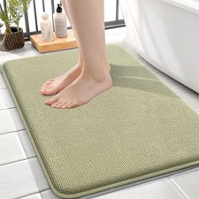 OLANLY Thick Memory Foam Small Bathroom Rugs 24x16, Extra 24" X 16", Vanilla