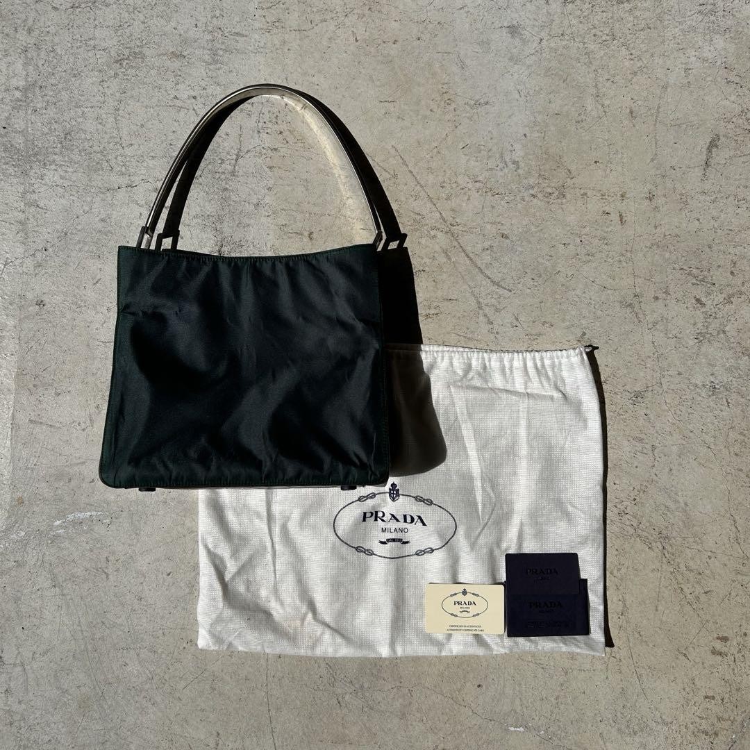 Prada Leather Handbag with G Card Authentic From Japan