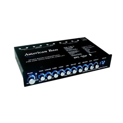 Equalizer w/ Built-in 7V Line Driver & Digital Voltmeter American Bass  AB 7BVEQ