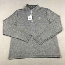 Ben Sherman Sport Sweater Men Large Grey 1/4 Zip Golf Pullover Seamless Nylon L